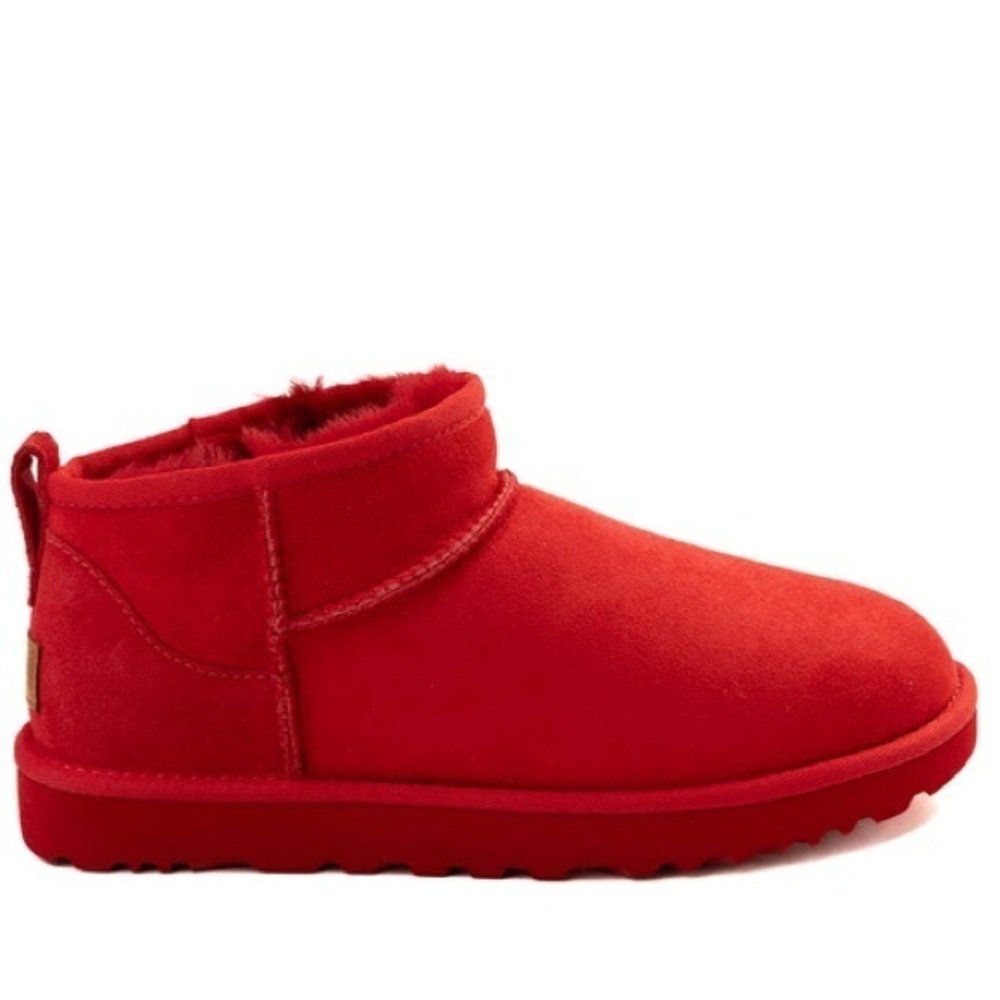UGG Classic Ultra Mini Boots Ribbon Red US10 USED
